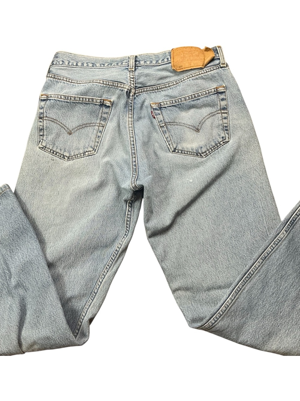 Vintage Levi’s 501 button fly 90s straight leg jeans 32 x 28 made in Mexico - Picture 1 of 10
